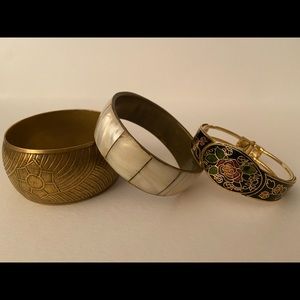 Vintage trio bangle bracelets